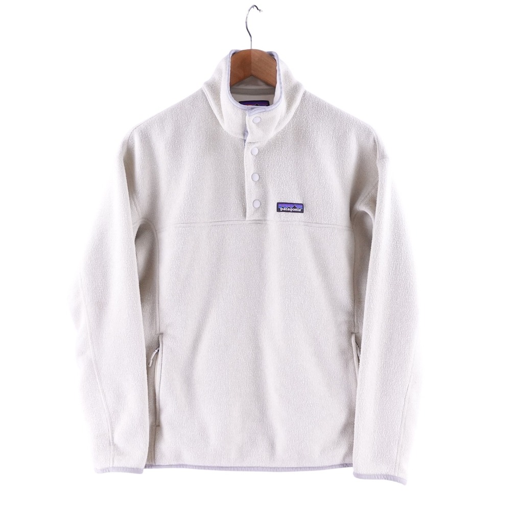 Patagonia Womens Medium Better Sweater 1/4 Snap Fleece Pullover Cream